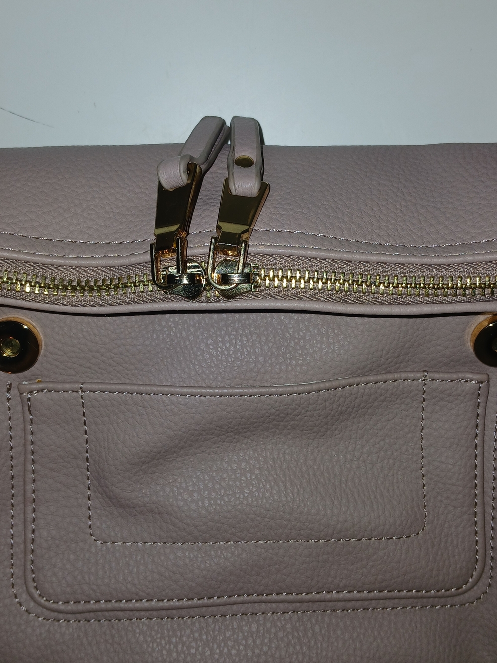 Miztique Blush Pink Crossbody with Gold Hardware Vegan Leather